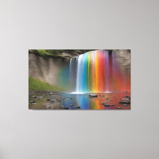 Regenboogwaterval Canvas Afdruk (Voorkant)