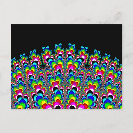 Regenboogwaterval - Fractale kunst Briefkaart (Voorkant)