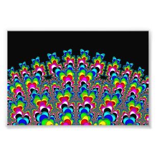 Regenboogwaterval - Fractale kunst Foto Afdruk