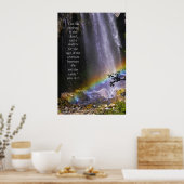 Regenboogwaterval w/Scriptversie Verse Poster (Keuken)