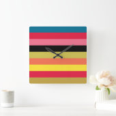 Regenboogwatervalstrips Vierkante Klok (Huis)