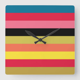 Regenboogwatervalstrips Vierkante Klok