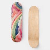 regenboogwaterverf skateboard (Voorkant)