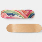 regenboogwaterverf skateboard (Horizontaal)