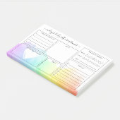 RegenboogWaterverf Was Dagelijkse zorgplanner Post-it® Notes (Schuin)