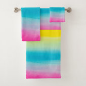 Regenboogwaterverven Bad Handdoek (Insitu)