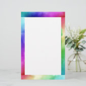 RegenboogWaterverven Briefpapier (Staand voorkant)
