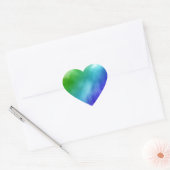 RegenboogWaterverven Hart Sticker (Envelop)