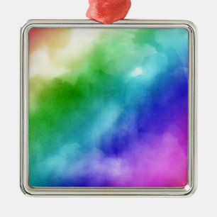RegenboogWaterverven Metalen Ornament