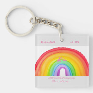 Regenboogwaterverven Sleutelhanger