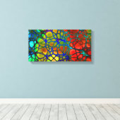 regenboogweb omwikkeld canvas afdruk (Insitu (Houten vloer))