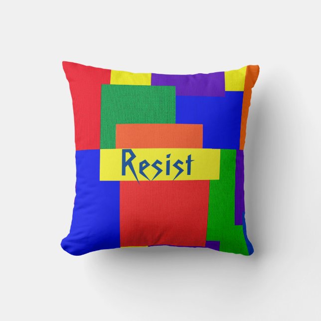 Regenboogweerstand Patchwork Quilt Design Pillow Kussen (Voorkant)