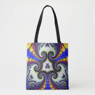 regenboogwervelkolom canvas tas