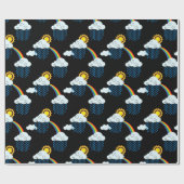Regenboogwolken Cadeaupapier (Vlak)