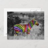 RegenboogZebra Briefkaart (Voorkant / Achterkant)