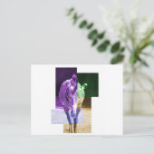 RegenboogZebra Briefkaart (Staand voorkant)