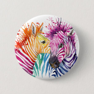 RegenboogZebra Button