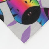 RegenboogZebra Fleece Deken (Hoek)