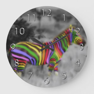 RegenboogZebra Grote Klok