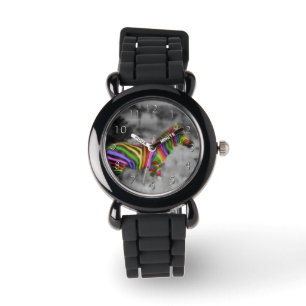 RegenboogZebra Horloge