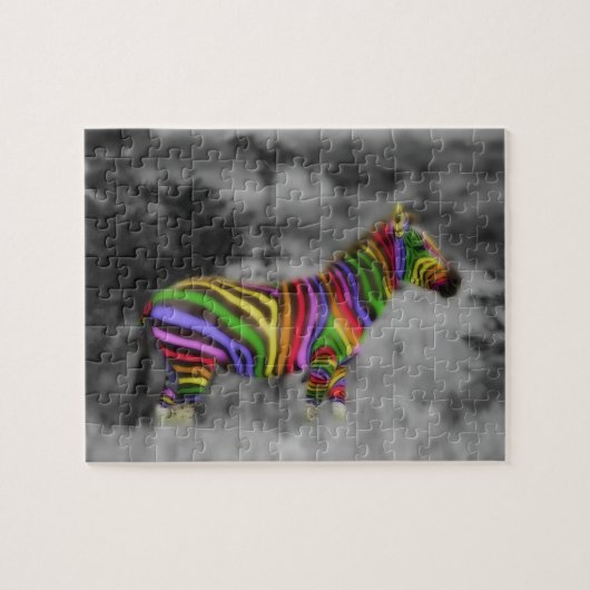 RegenboogZebra Legpuzzel (Horizontaal)
