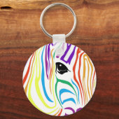 RegenboogZebra Sleutelhanger (Voorkant)