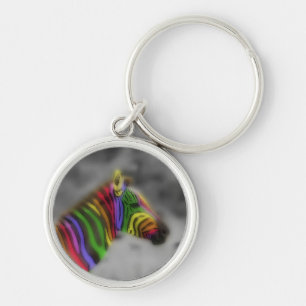 RegenboogZebra Sleutelhanger