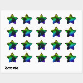 Regenboogzebrastripes Ster Sticker (Vel)