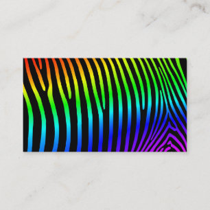 Regenboogzebrastripes Visitekaartje
