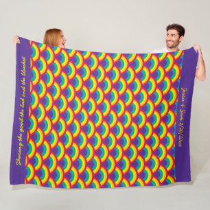 Regenboogzeemeerschaal Fleece Deken