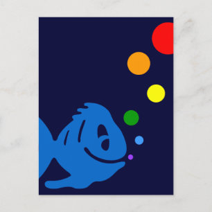 regenboogzeepbellen briefkaart