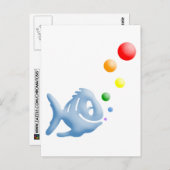 regenboogzeepbellen briefkaart (Voorkant / Achterkant)