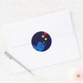 regenboogzeepbellen ronde sticker (Envelop)