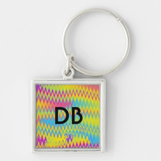 regenboogzigzag sleutelhanger (Voorkant)