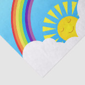 Regenboogzon en wolken tissuepapier (Detail)