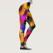 Regenboogzonnebloem Leggings (Rechts)