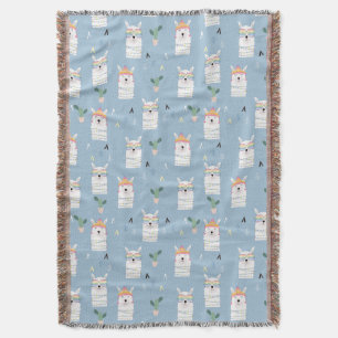 Regenboogzonnebrillen Llama Pattern Deken