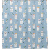 Regenboogzonnebrillen Llama Pattern Douchegordijn (Voorkant)