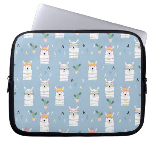 Regenboogzonnebrillen Llama Pattern Laptop Sleeve