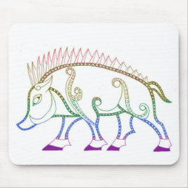 regenboogzwijn muismat