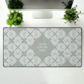 Régence Damas Classique Sage géométrique pâle