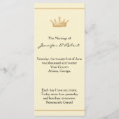 Régence de la Couronne dans le programme de mariag (Devant)