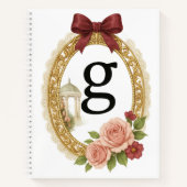 Regency Art Letter G Luxury Monogram Journal Notitieboek (Voorkant)
