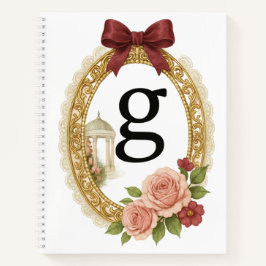 Regency Art Letter G Luxury Monogram Journal Notitieboek