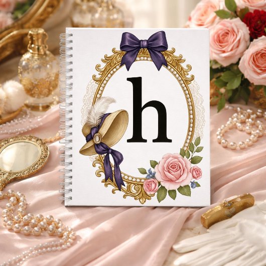 Regency Art Letter H Luxury Monogram Journal