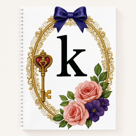 Regency Art Letter K Luxury Monogram Journal Notitieboek (Voorkant)