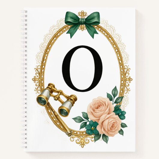 Regency Art Letter O Luxury Monogram Journal Notitieboek (Voorkant)