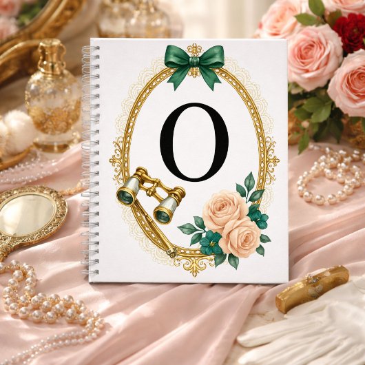 Regency Art Letter O Luxury Monogram Journal Notitieboek