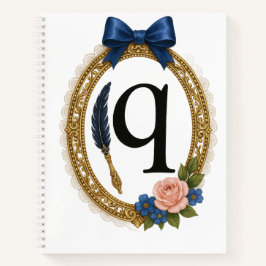 Regency Art Letter Q Luxury Monogram Journal Notitieboek