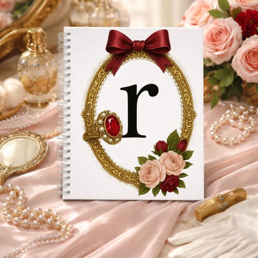 Regency Art Letter R Luxury Monogram Journal